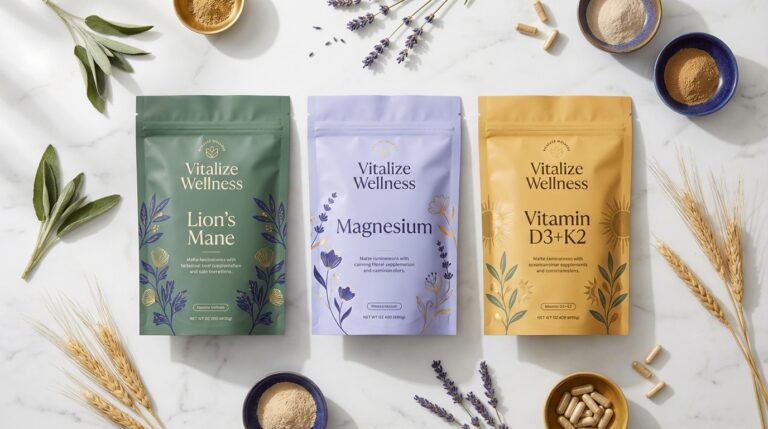 Vitalize Wellness supplement packaging brand redesign Melbourne Australia